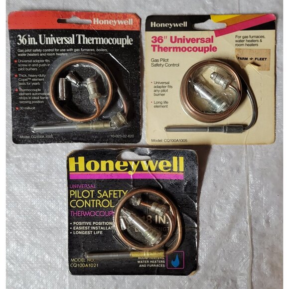 Three Honeywell  Universal Thermocouples  - two 36in & one 18in - Picture 1 of 2